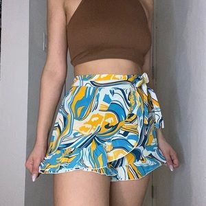 Valija Skort - blue yellow & white
